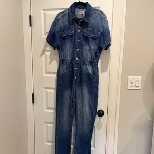We The Free Blue Denim Romper